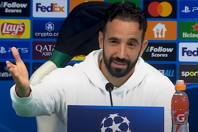 This was the press conference for his last home game with Sporting Lisbon - a Champions League match with Manchester City