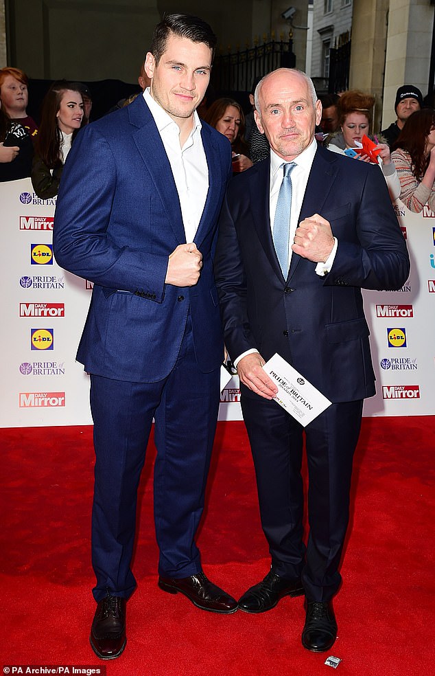 Maura could face an awkward confrontation with her ex Shane McGuigan's famous dad as she joins the I'm A Celeb cast with his father, boxing legend Barry McGuigan (both pictured)