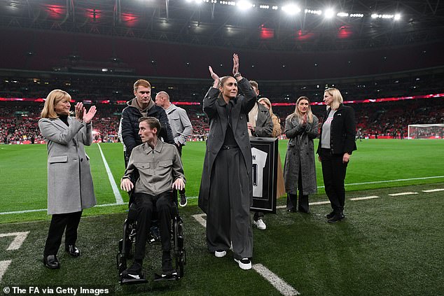 Darby attended the women's match between England and Germany with Houghton last month