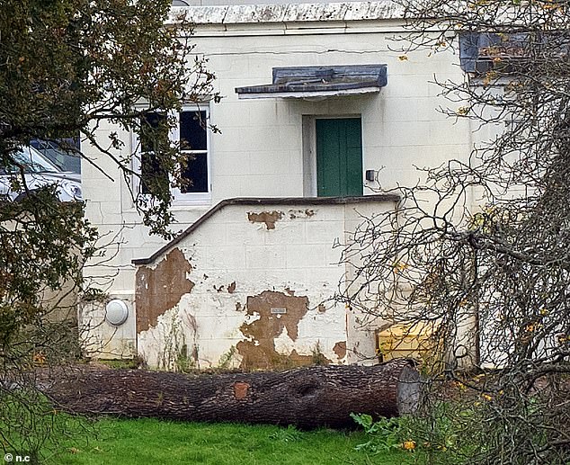 Photos of Royal Lodge show that it has since fallen into disrepair, with cracks in the walls