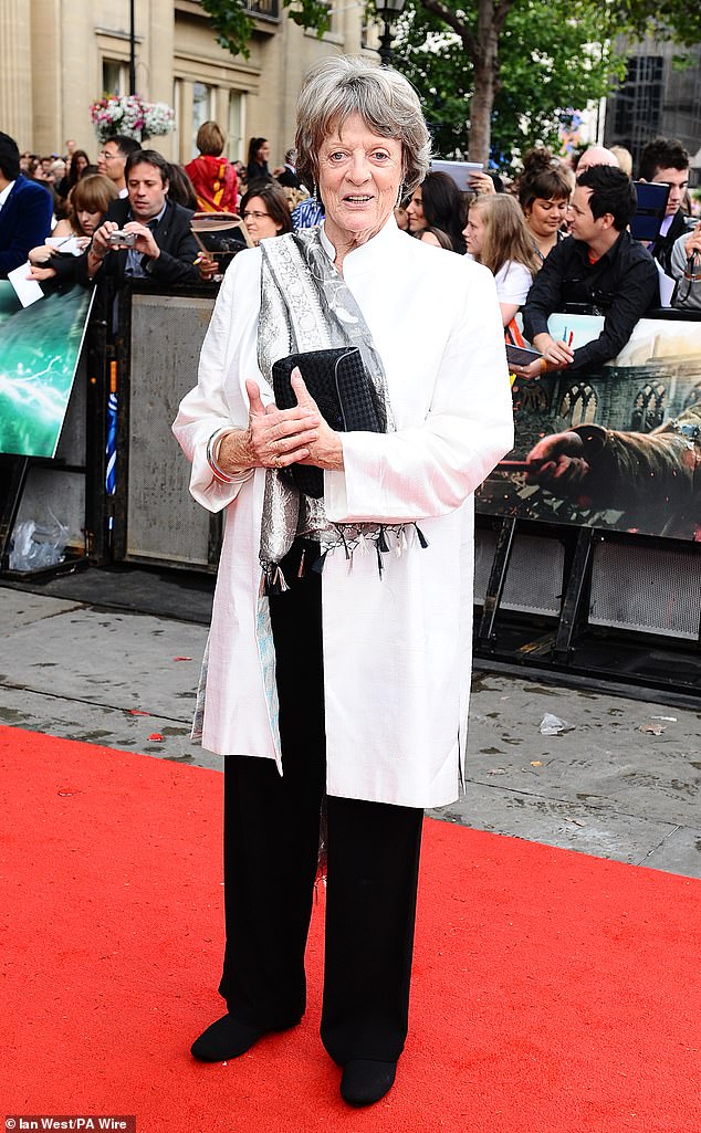 Dame Maggie Smith arrives for the world premiere of Harry Potter And The Deathly Hallows: Part 2 in London on July 7, 2011