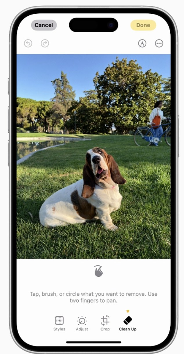 You can now 'clean' photos to remove unwanted or distracting elements and fill in the blanks with AI