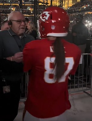 Fan dressed as Travis Kelce