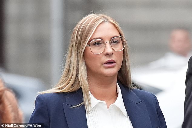 The prosecutor – Nikita Ni Laimhin (pictured) – was also seen arriving at the High Court