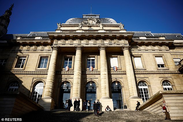 General view of the courthouse on the Ile de la Cite on the first day of the trial of eight people accused of involvement in the beheading of French history teacher Samuel Paty by a suspected Islamist in an attack outside his school in Paris in 2020 suburb of Conflans-Sainte-Honorine