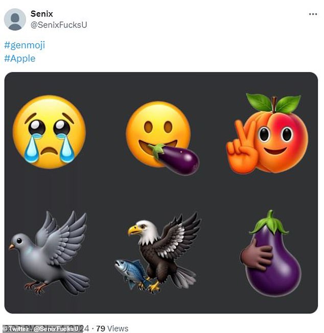 Social media users found that requests for 'eggplant' emoji were blocked, but Genmoji had no problem making requests for 'eggplant' emojis instead