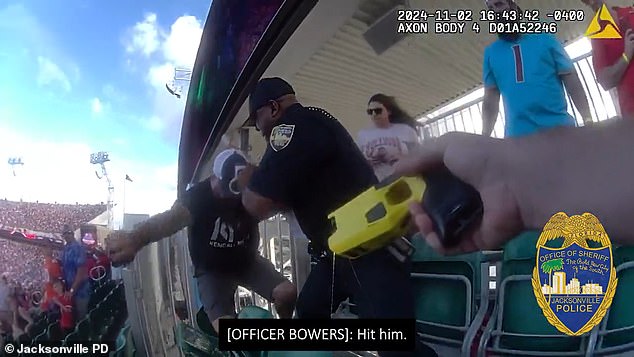 One officer ordered the other to hit Brown after the suspect was tasered