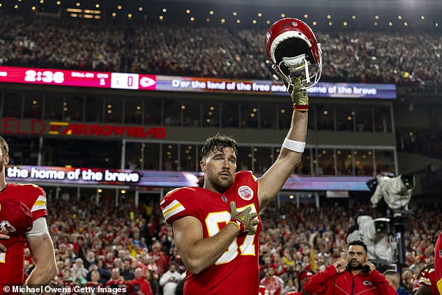 Travis and his football team will face the Denver Broncos next Sunday at Arrowhead Stadium in Kansas City, MO (photo Monday)