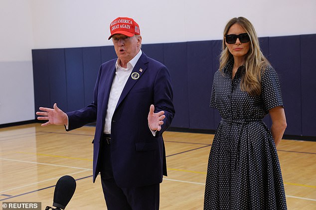 Melania hardly spoke, but did say that she had a very good feeling about the elections