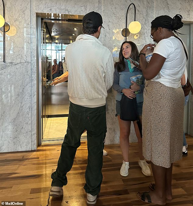 Payne in the lobby of the Casa Sur Hotel in Buenos Aires, just minutes before his death. In this photo, Rogelio 'Roger' Nores' arm can be seen holding the elevator door open