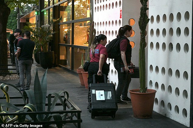 Forensic police arrive at the hotel where Liam Payne died in Buenos Aires