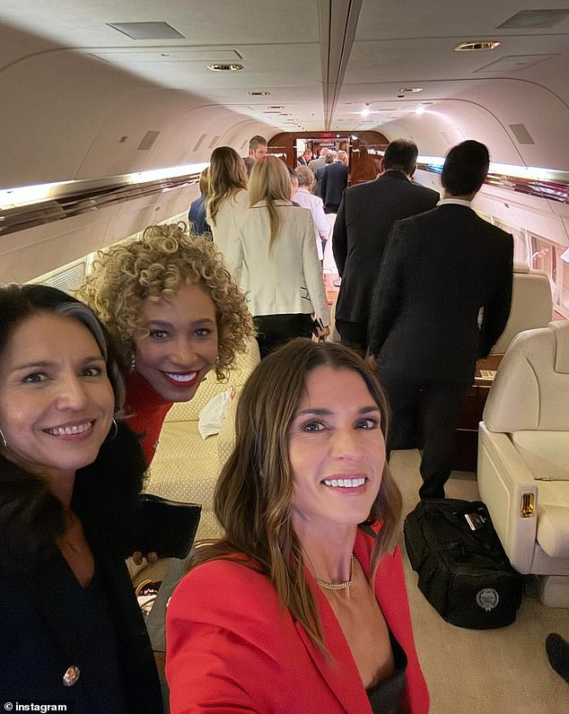 Patrick posted a photo of herself hanging out with former Congresswoman Tulsi Gabbard and former ESPN reporter Sage Steele