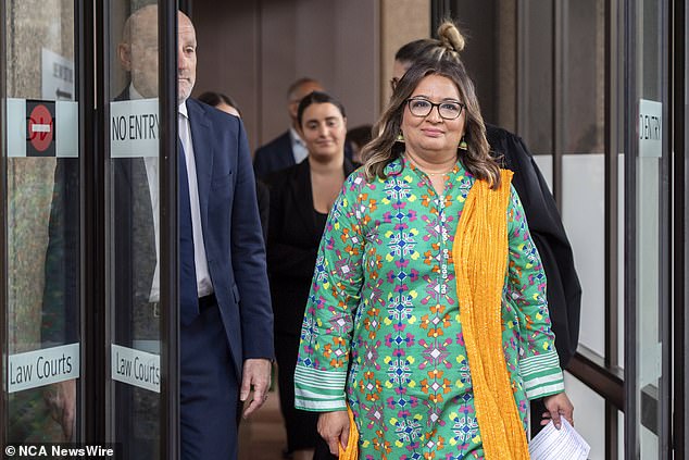 Senator Faruqi outside the court after her victory. Senator Hanson was ordered to delete the tweet and pay legal costs