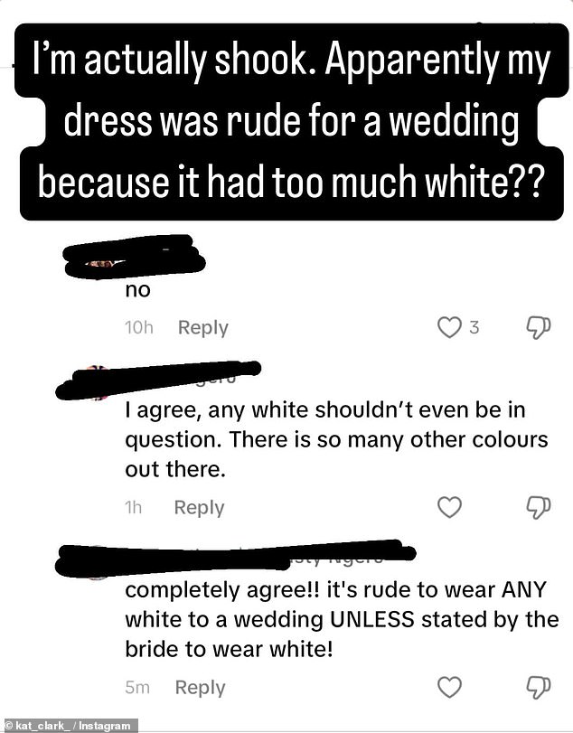 1730847682 188 Influencer slammed for wearing a disrespectful dress to a wedding