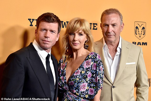 Overall, the only people really aware of the plot were Voros, creator Taylor Sheridan, department heads, and those who played the Dutton family (Sheridan pictured with Yellowstone stars Kelly Reilly and Kevin Costner, who have since created the show abandoned, in 2018)