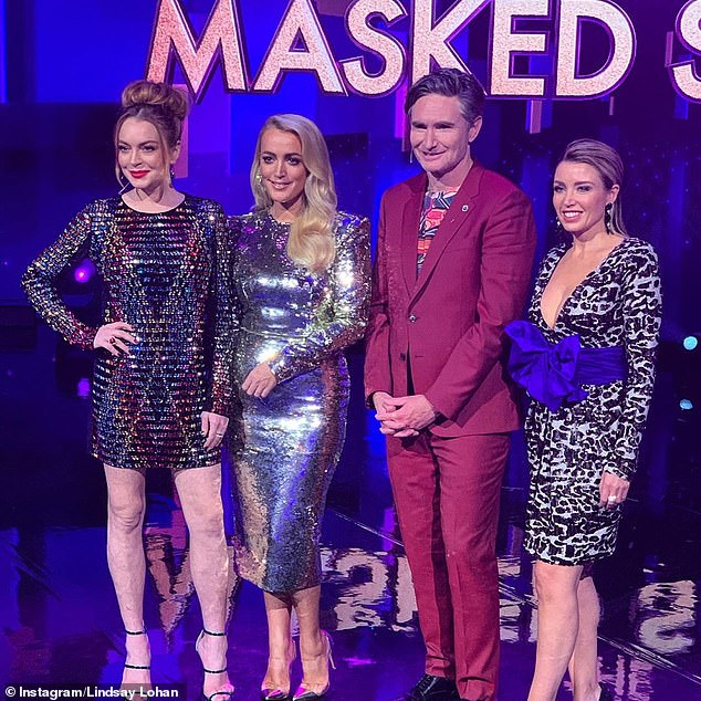 The pair became fast friends during filming, but things took a turn for the worse when the radio star failed to defend Lindsay against accusations of 'diva behaviour'. Pictured with their fellow judges Dave 'Hughesy' Hughes and Dannii Minogue