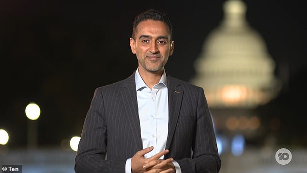 Angry viewers took to the Media Spy forums to express their dismay at the program which aired a special US election-themed episode on Wednesday night, making it more difficult to record. Pictured: co-host Waleed Aly in Washing DC, covering the elections