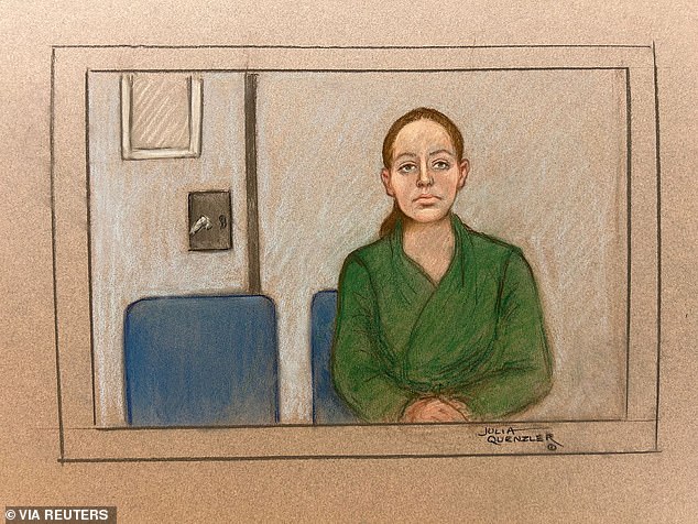 Lucy Letby appears via video link during an appeal against her conviction for the attempted murder of a newborn baby, at the Court of Appeal in London, Britain, October 24