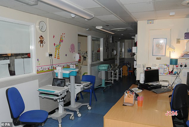 Image of the corridor within the Neonatal Unit of the Countess of Chester Hospital (showing the entrances to nurseries 2,3 and 4)