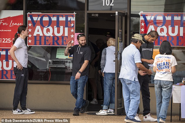 A polling place in north Austin, Texas