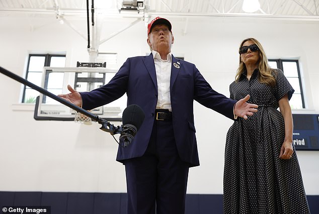 Barron was conspicuously absent when his parents cast their votes in Florida earlier in the day