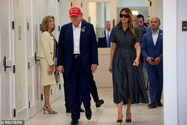 The couple was spotted voting at the Morton and Barbara Mandel Recreation Center polling place