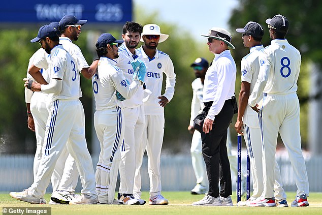 In tense scenes on the fourth matchday, referee Shawn Craig accused India A of 'scratching' the ball and also told the touring team: 'Because of your actions we have switched the ball'