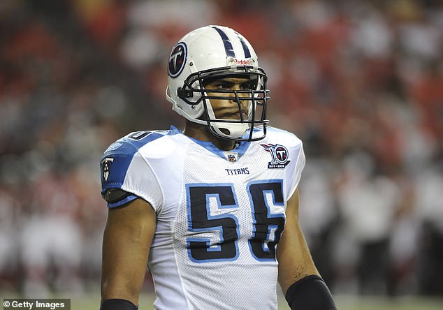 Linebacker Colin Allred #56 of the Tennessee Titans goes to play against the Atlanta Falcons at the Georgia Dome on August 22, 2008 in Atlanta, Georgia