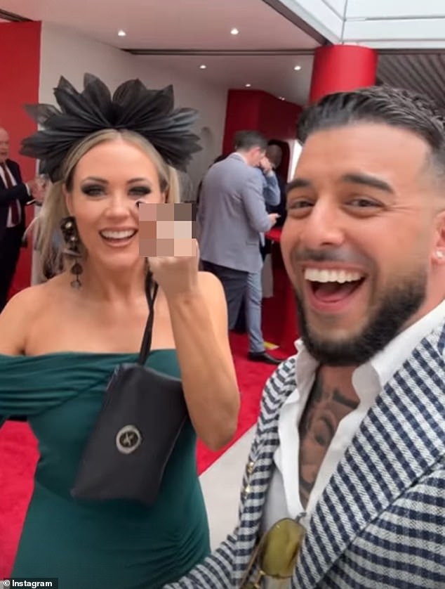 A playful video of Kylie with The Block bidder Adrian Portelli in the GH Mumm tent has also sparked theories that their friendliness could be hinted at to the show's 2024 winner