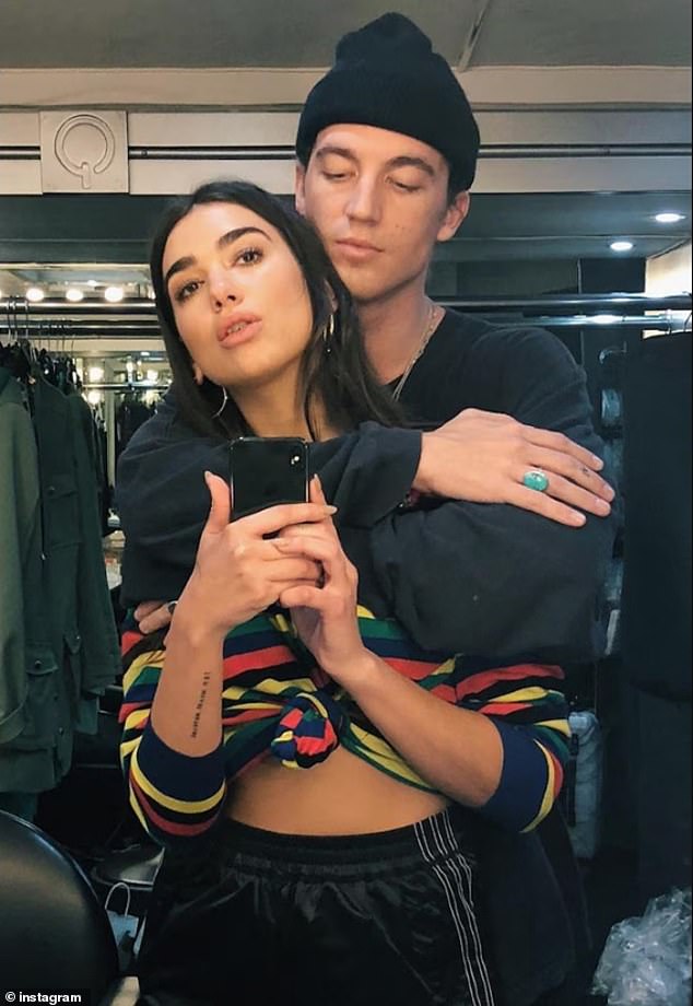 “I have cried many grateful and happy tears these past few days,” he continued; (photo Dua Lipa and Paul in 2017)