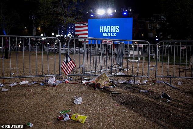 Former Rep. Cedric Richmond — co-chairman of the Harris campaign — said after midnight Wednesday that the vice president would not come out