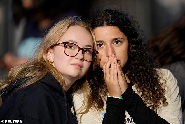 Shocked Kamala Harris supporters watched as the unfavorable results poured in