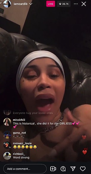 Cardi B yells at Trump supporters during an Instagram live