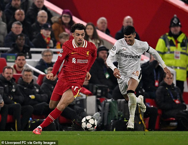 Curtis Jones' excellent assist unleashed Bayer Leverkusen's defense at Anfield on Tuesday evening