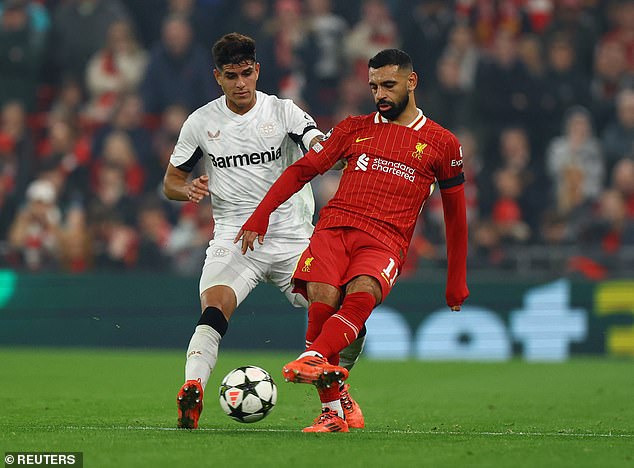 Mohamed Salah assisted two Liverpool goals to take his tally in all competitions to nine goals and nine assists