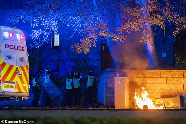 Fires were set and rockets thrown by out-of-control youths in Edinburgh