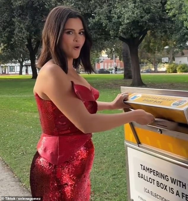 She shared a clip of her turning her ballot into a mailbox, prompting one fan to write: “How long have you been voting like this??? Have you not questioned this method until now?'