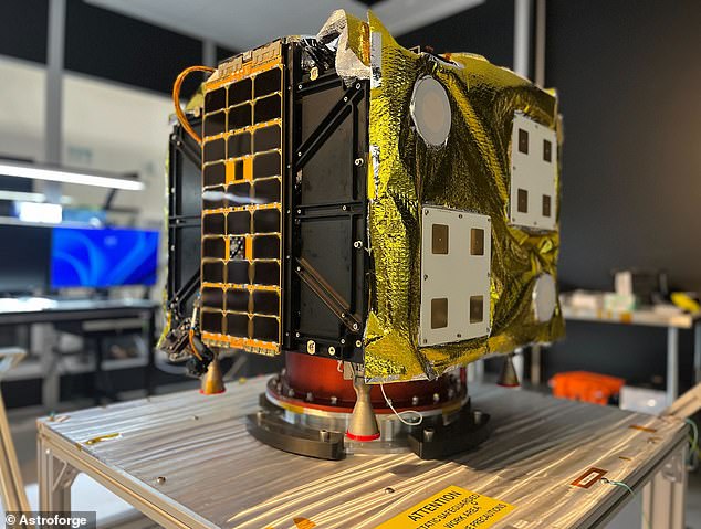 US startup Spaceforge plans to send its Odin spacecraft (pictured) to a deep space asteroid in 2025. Odin will take pictures of the satellite to confirm that it is the right one to mine