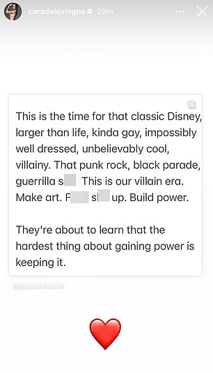 The British resident promised 'four years of hell' and encouraged her followers to embrace 'classic Disney villainy' to drive Republicans from power