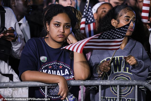 Jones mourned that American voters had rejected a black female presidential candidate and once again elected a white man