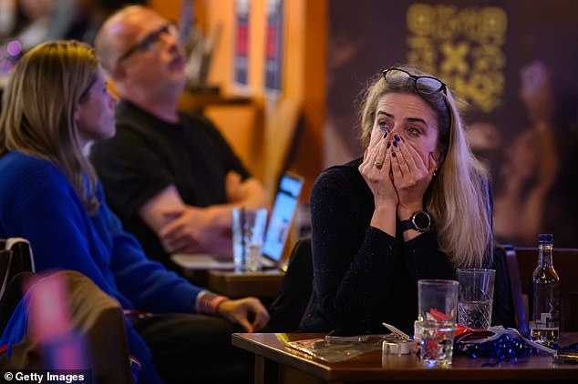 Harris supporters watched in disbelief as the results poured in on Tuesday