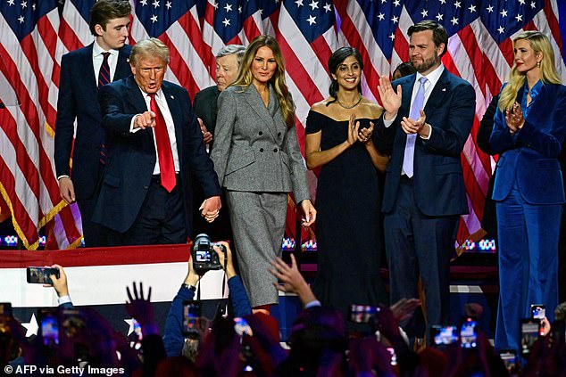 Donald Trump (pictured left) becomes the 47th US president, four years after he was removed from power