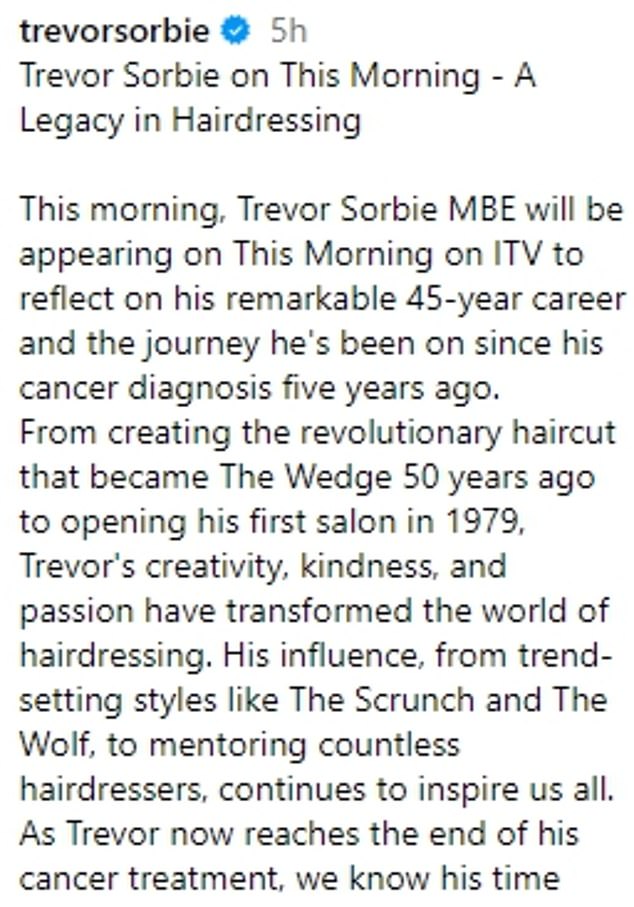 1730893939 179 Trevor Sorbie reveals he plans to spend his final days