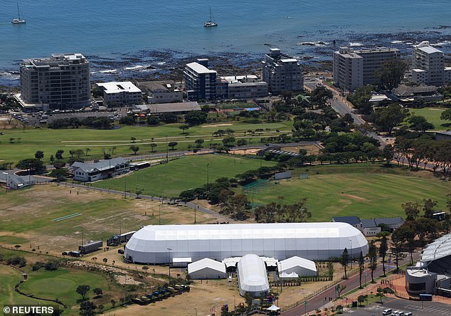 The purpose-built Earthshot Prize Dome can be seen this afternoon from Signal Hill in Cape Town