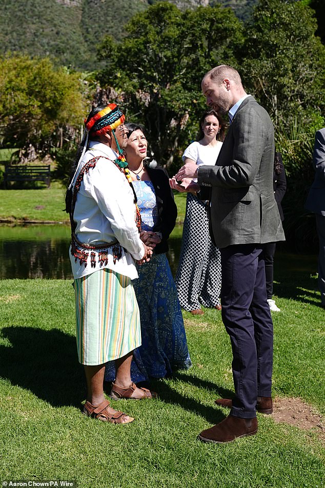 William speaks to the Earthshot Prize finalists today at the Kirstenbosch National Botanical Garden