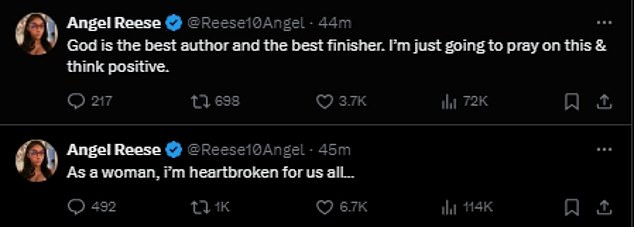 Angel Reese said she is 