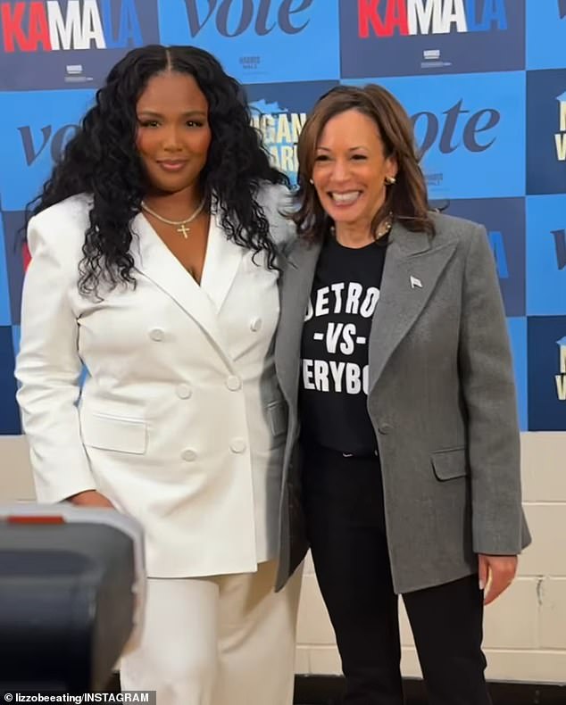 Lizzo was another high-profile figure who supported Harris