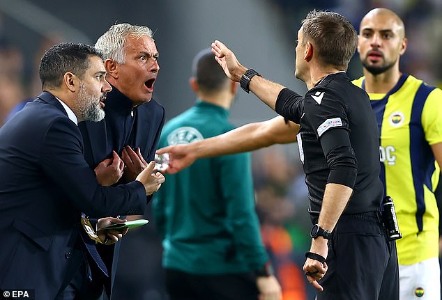 But the Fenerbahce manager has a penchant for making referees the target of his ire