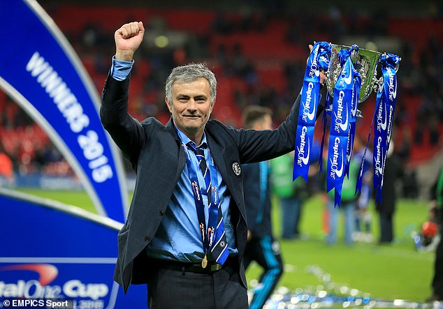 During the early years of his time in the dugout, Mourinho was more effusive than mean-spirited (pictured during his second spell as Chelsea manager)