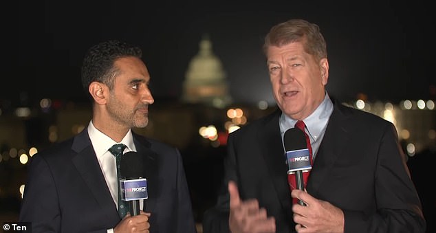 US political commentator Steve Clemons (pictured right with Waleed Aly) said Harris was not well known to US voters and Biden should have resigned sooner